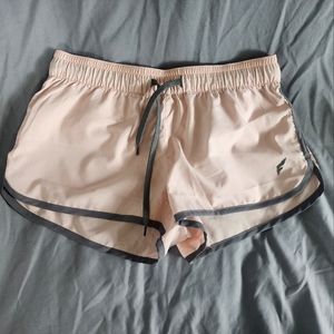 Flag Nor Fail running shorts- ballet pink and grey- SMALL